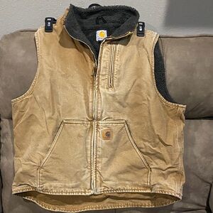 Carhartt Kids Brown Sherpa-Lined Vest